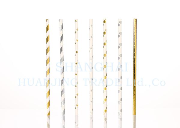 Disposable Metallic Paper Straws With Food Safe Ink Non Toxic And Harmless