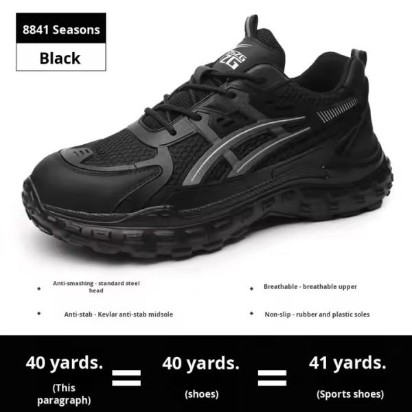 Anti-smashing Steel Toe Work Shoes With Kevlar Mid Sole And Breathable PU Flying Knit Upper