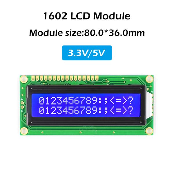 3.3V Monochrome Transmissive/Transflective/Reflective Character Blue/Green/Gray Stn Character LCD Modules
