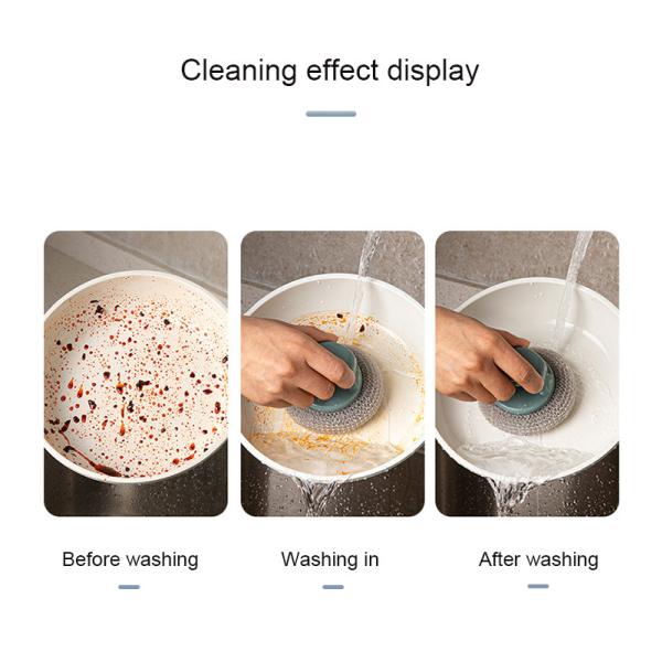 Самый продаваемый кухонный нержавеющий сталь мягкий очиститель щетка с рукояткой