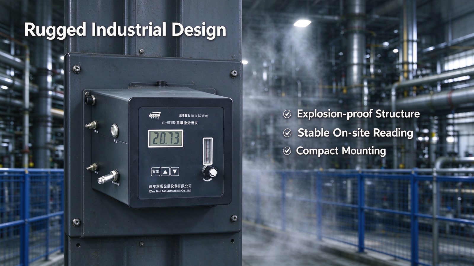 Online Explosion Proof Oxygen Gas Analyzer With Sound Alarm In Hydrogen Service Conditions