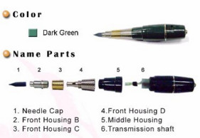 Equipo permanente desmontable higiénico de la máquina del tatuaje del maquillaje G-8650