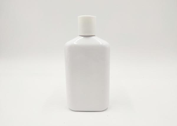 Filp Top Cap Pet Cosmetic Bottle , Cosmetic Squeeze Bottles Flat Shape