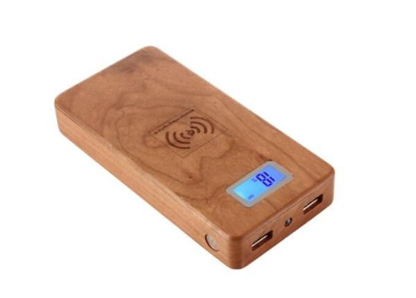 12000mAh Wood Qi Charger / Cordless Charger for Xiaomi / iPhone / Samung