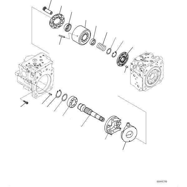 PC200-8 Excavator Hydraulic Pump Assy 708-2L-00500 708-2L-01500