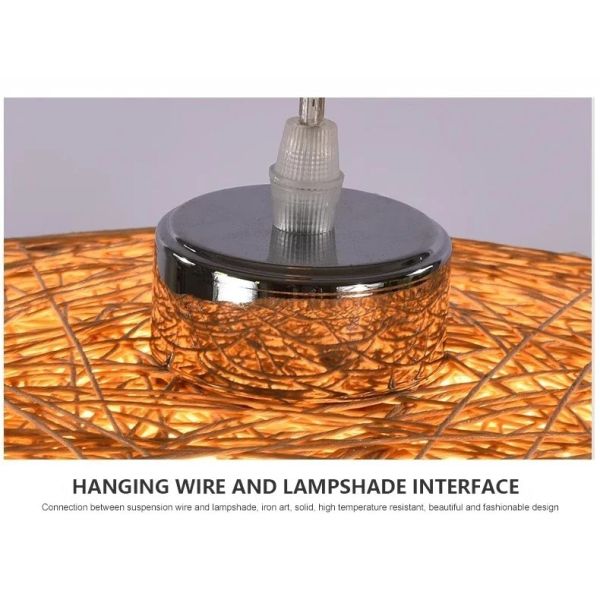 Loft Hanging Lamp Living Room Home Decoration Nordic Rattan Weaving Spherical Pendant light(WH-WP-145)