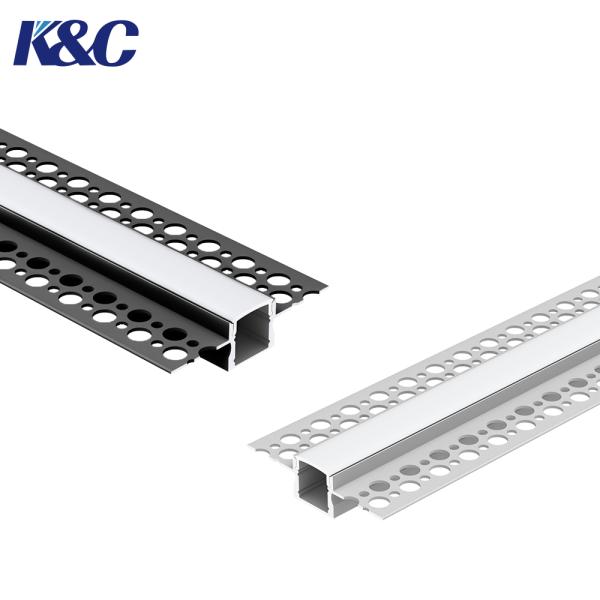 Profilé en aluminium pour bande LED, installation encastrée avec dissipation thermique optimisée