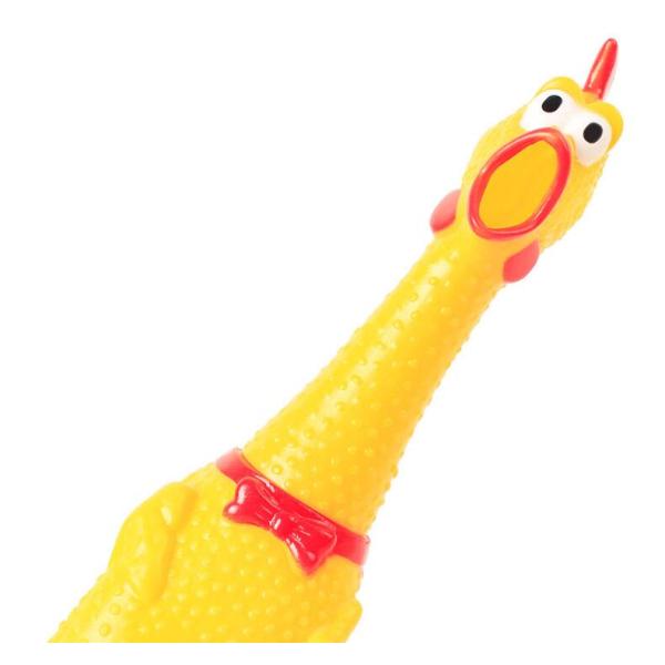 Yellow Rubber Chicken Squeaky Toys Sustainable Squeaky Chicken Dog Toys