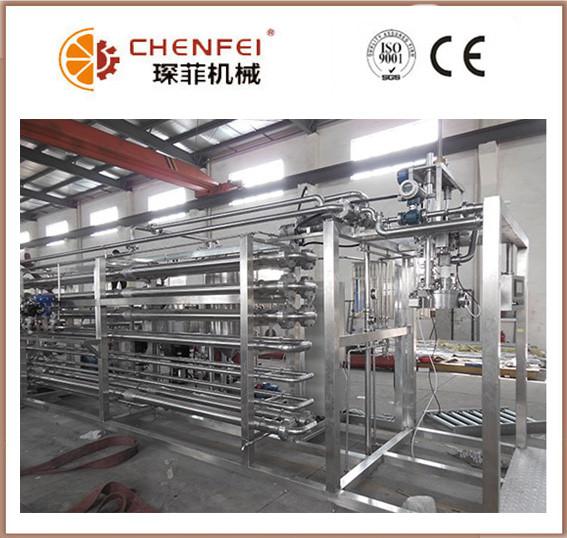 6T / Day Juice Paste Jam Tube In Tube Sterilizer Machine 304 Stainless Steel Material