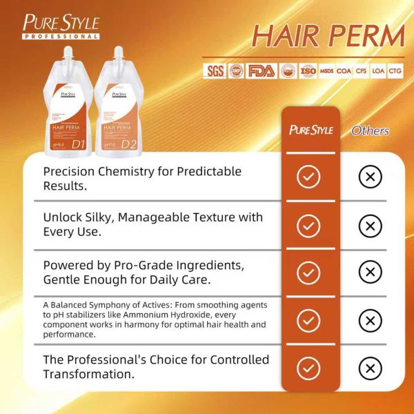 Purestyle OEM  Hair Perm Cream Smooth Perming Hair Solution Premium Quality