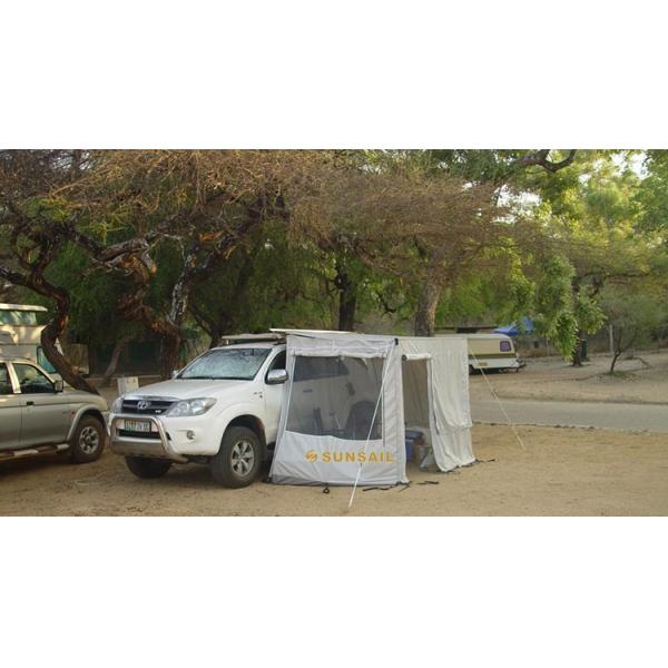Canvas Camping Tent with Side Awning Four-Season and Breathable Fabric