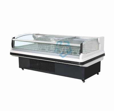 Supermarket Glass Door Chest Freezer Air Cooling 2 To 8 Degree