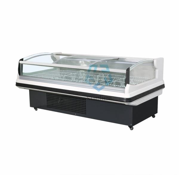 Supermarket Glass Door Chest Freezer Air Cooling 2 To 8 Degree
