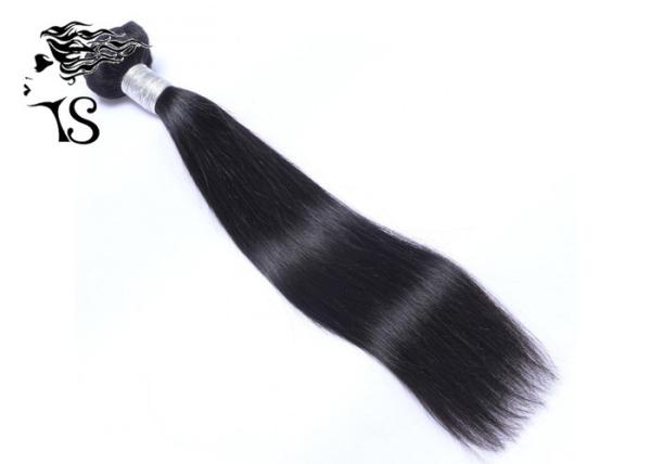 Straight Unprocessed Brazilian Hair Bundles , Brazilian Virgin Human Hair Natural Color