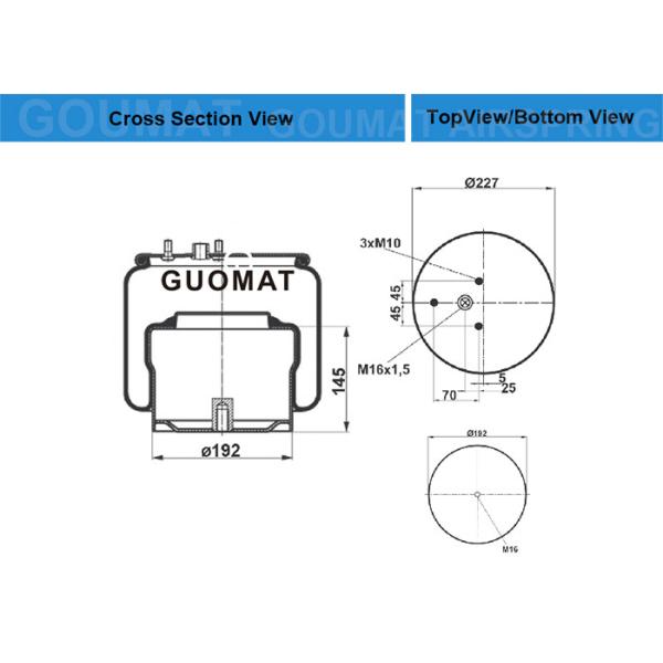 Molas de ar CONTITECH 889MK2 e W01 da suspensão M58 8679 para DAF 1279141/1698434