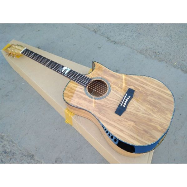 AAAA custom guitar all solid imported Olive wood Ryans style guitar customize handmade acoustic guitar