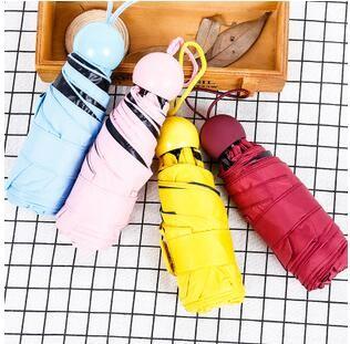 Ladies Mini Lightweight Folding Umbrella , Compact Pocket Umbrella Aluminum Frame