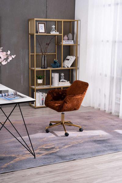 Velvet Crush 22.8Wx24.8Dx33.9H Living Room Office Chair Light Brown
