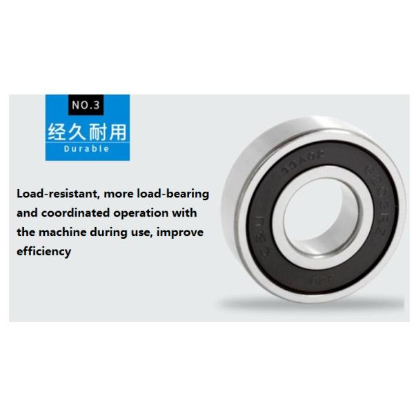 Deep Groove Ball Bearing Water Pump Parts 6203RZ 6203RS Open Seal For Washing Machine