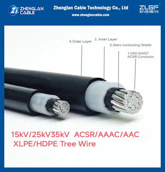 15kv AAC AAAC ACSR Conductor XLPE HDPE Insulation Tree Cable 185mm2 NTC 5909 ICEA S121-733