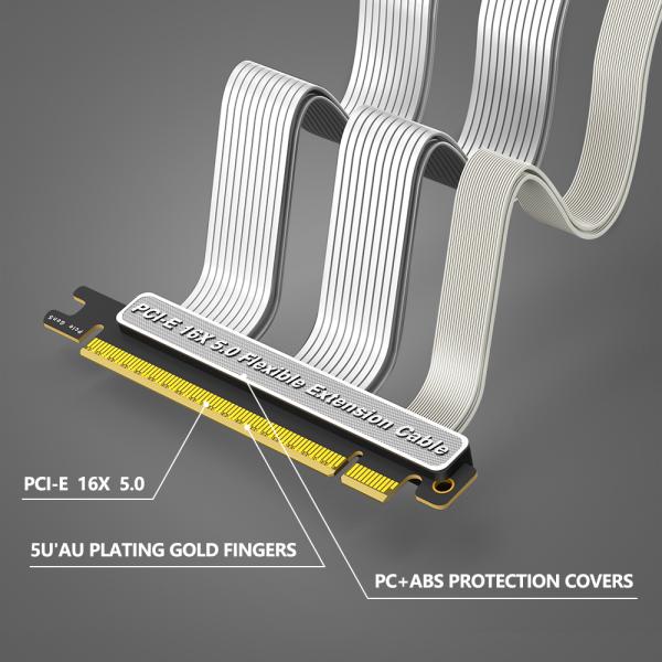 高速PCI-E 5.0 X 16ライザーケーブル PCIe5拡張ケーブル X16 90度垂直設置 GPU拡張カード