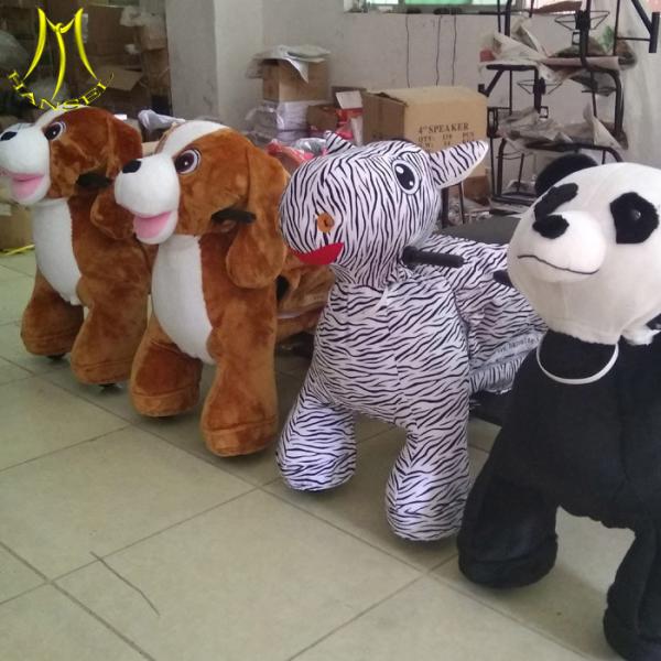Hansel  amusement park cheap plush coin operated electronic riding animal toys