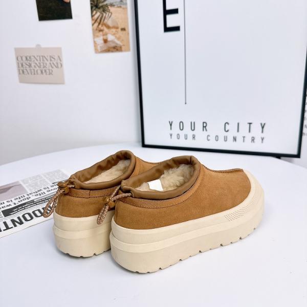 Winter Cowhide Plus Velvet Thickened Outer Wear Bread Shoes One Foot Snow Boots For Women