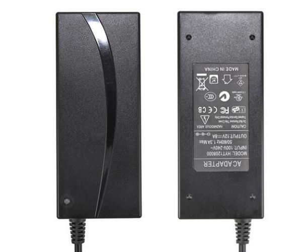 SAA TUV  Listed Ac Dc Switching Adapter Power Supply For LED Strips , Black Color
