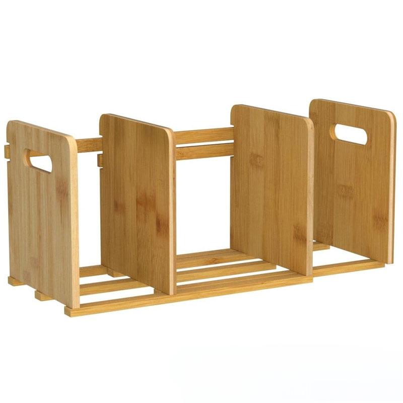 Simple Student Book Storage Shelf Office Desk Bookshelf Home Bamboo File Organizer