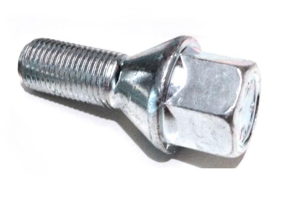 Solid Zinc Coated Wheel Lug Bolts 17 Mm Hex With 60 Degree Taper Seat