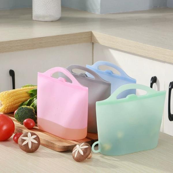 Food-Grade Silicone Storage Bags – Leakproof, Reusable, BPA-Free, Dishwasher Safe, Microwave & Freezer Safe, Designed For Long-Lasting Use In Kitchen Storage, Meal Prep, Baby Food, And Sustainable