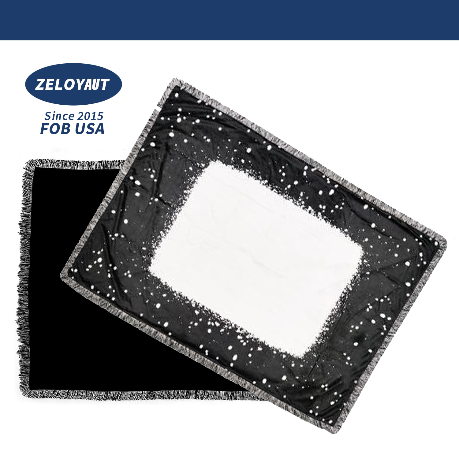 ZELOYAUT Star Star Blanket 100% Polyester DIY Single-sided Printed Bed Sofa Sublimation Blanket Heat Transfer Printing Material