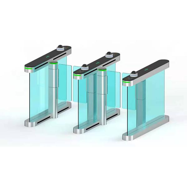 304 Stainless Steel Tempered Glass Swing Gate Turnstile