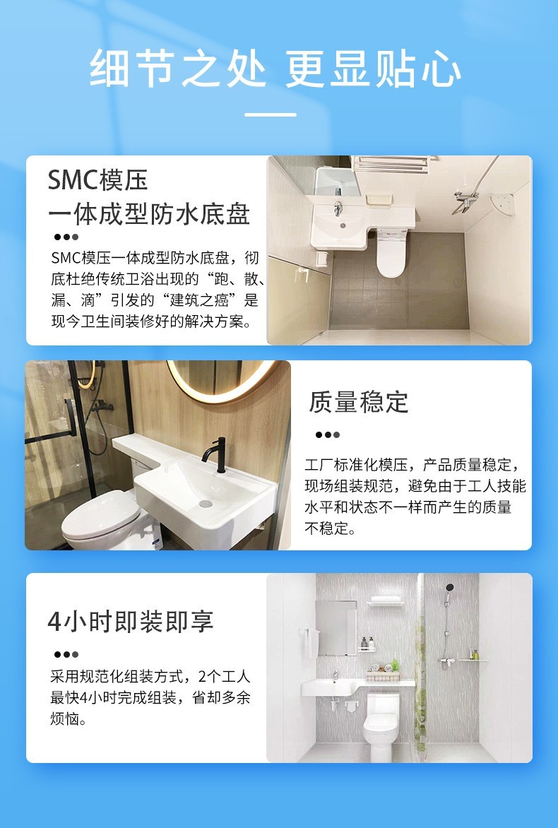 Waterproof SMC Basin Anti Corrosion Bathroom Hand Wash Basin Fiberglass Composite