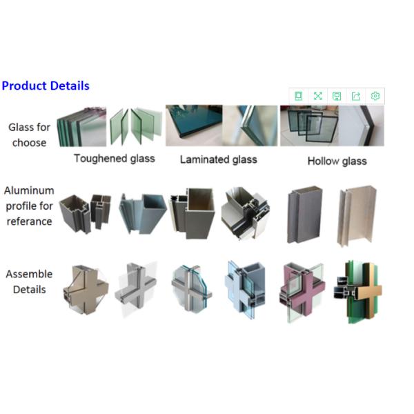 Поверхность ненесущей стены T8 PVDF рамки склада строя стеклянная алюминиевая