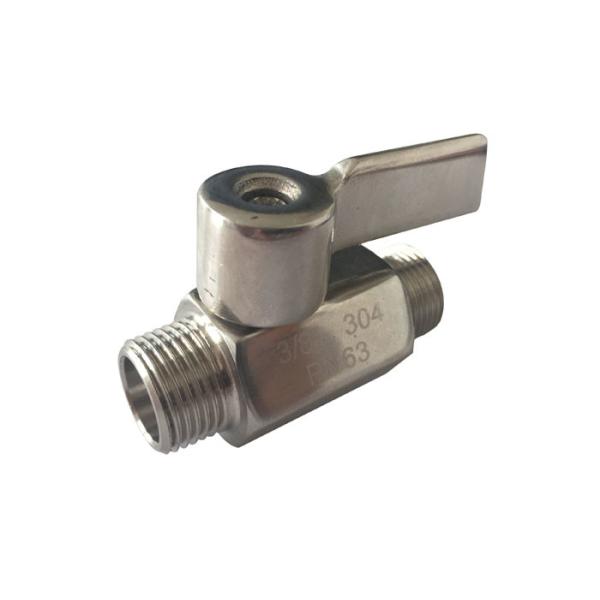 2/1,3/4,1 inch Mini Ball Valve Male and Male Red Handle -20℃ ~ 200℃ Working Temperature