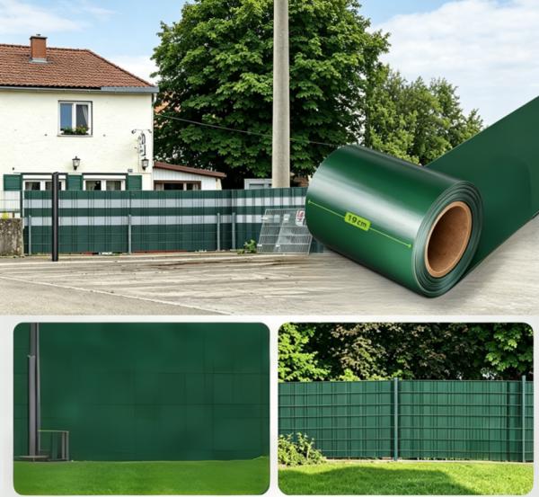 Privacy Screen Strips Fence 50 m X 19 cm Including 30 Clips PVC Privacy Screen Fence Film Double Rod Mats
