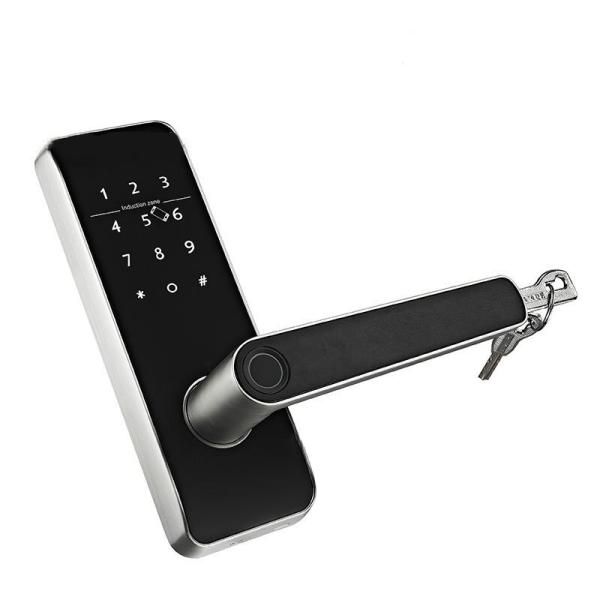Biometric Deadbolt Smart Fingerprint Door Lock Wooden For Office Homestay Apartment