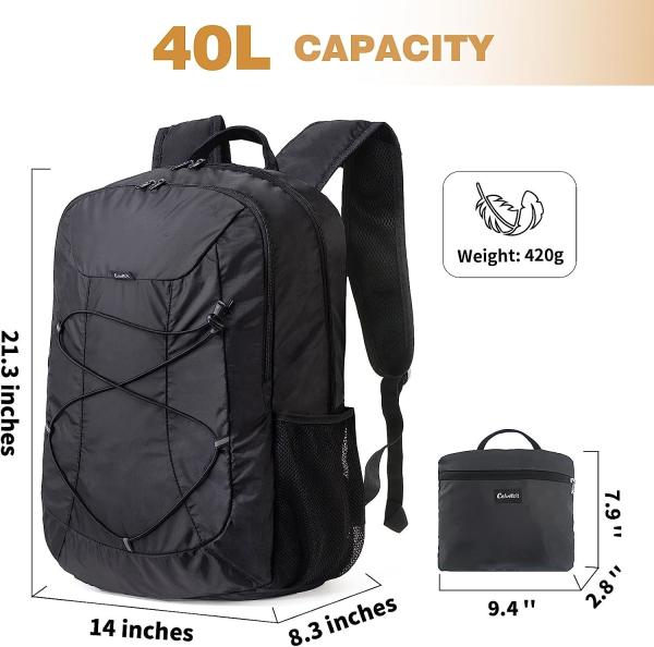 Hiking Backpack for Women Men - 40L Camping Backpack Packable Backpack Travel Lightweight Casual Daypack Backpacks
