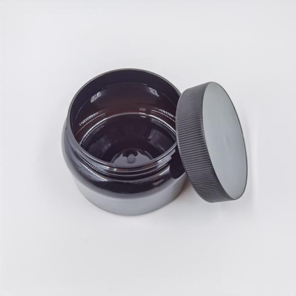 Black Hair Mask Body Scrub Cream PET Plastic Jar 130ml 500ml