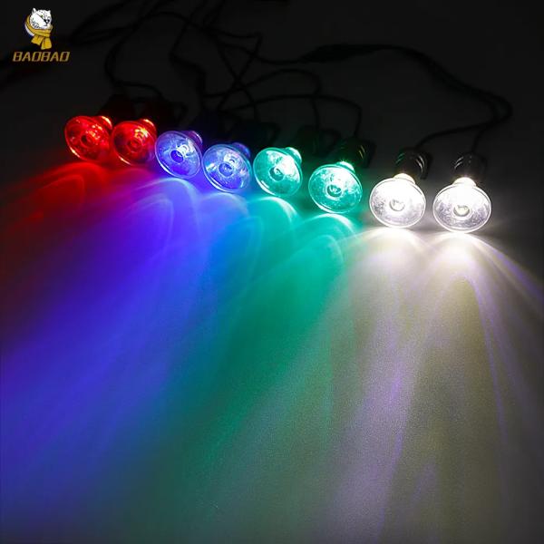 Green Blue Red Flash Strobe Lens Light Universal Motorcycle Decoration Light