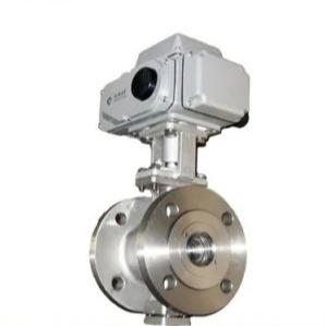 SS Electric Control Valve Flange Connection Dn15 - Dn250 Ball Valve For Water Gas Oil