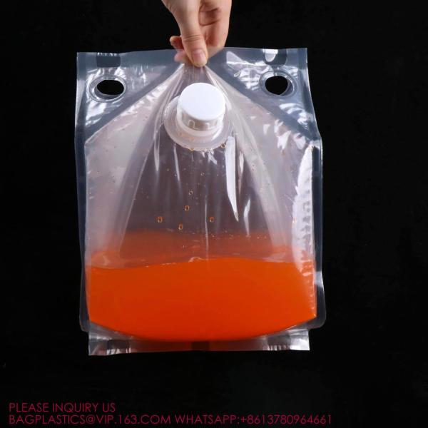 Dispenser Bib Bag Laminated Aluminum New Products 2L 3L 5L Stand Up Pouch Spout Beverage