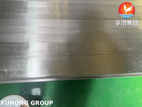 Explosive Clad Plate ASME SA516 Gr.70 Carbon Steel Cladding ASME SB127 Monel 400