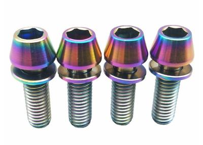 Grade 5 Hex Socket Head Cap Screw Titanium Alloy For Bicycle Rainbow Color