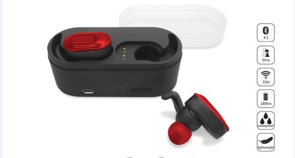 2019  mini ture wireless earbuds,Bluetooth 5.0 stereo earphones with detachable earfins,earphones with LED light