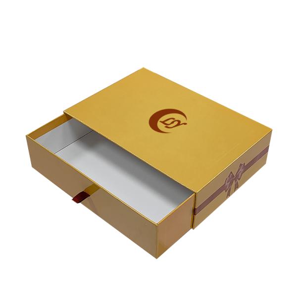 Caixas-presente de gaveta preta para logotipo personalizado lenços de seda roupa interior meias cuecas embalagem