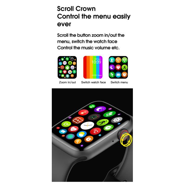 Дозор экрана касания шкалы 44mm W26+ полный умный с вызывая функцией