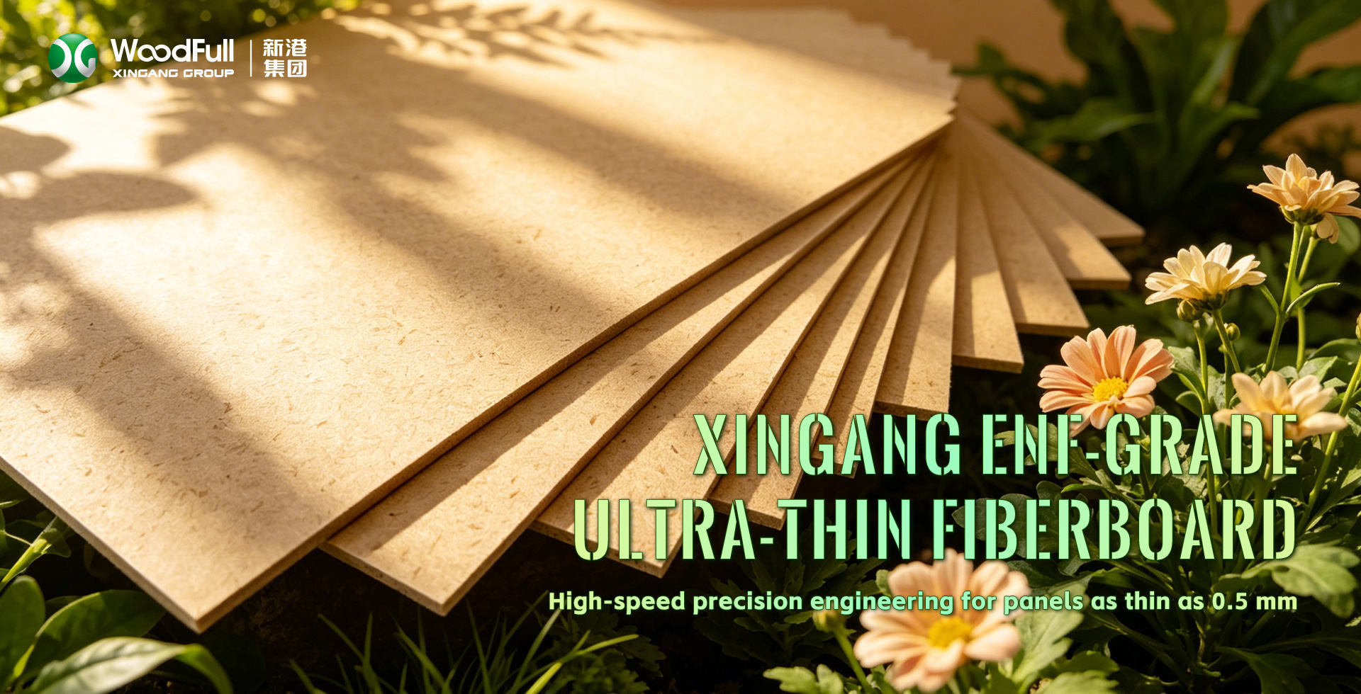 0.5mm Ultra-thin MDF High-speed Precision Engineering Fiberboard with Flexible