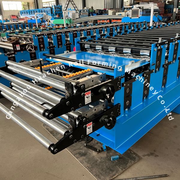 Double Layer Roll Forming Machine for Metal Roofing with 15m/min Speed 0.3-0.6mm Thickness and Chain Drive